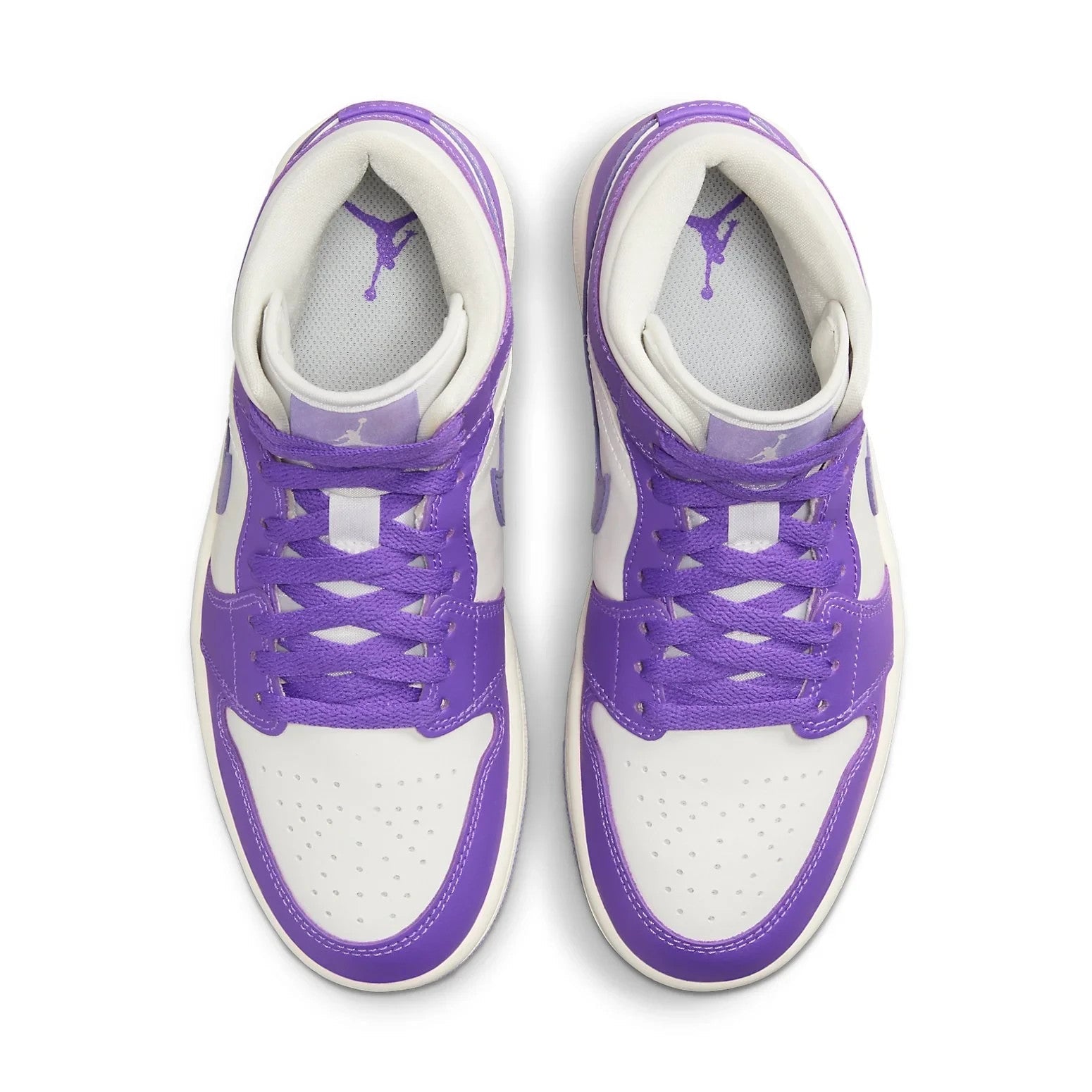 Nike Air Jordan 1 Mid BQ6472-504 Sneakers Womem's Action Grape Lifestyle Shoes