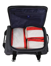 3pc GAP Soft-Shell Suitcase Lockable Travel Trolley Luggage Set 73cm Charcoal