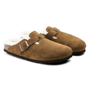 Women's Boston Shearling Clogs In Mink Suede