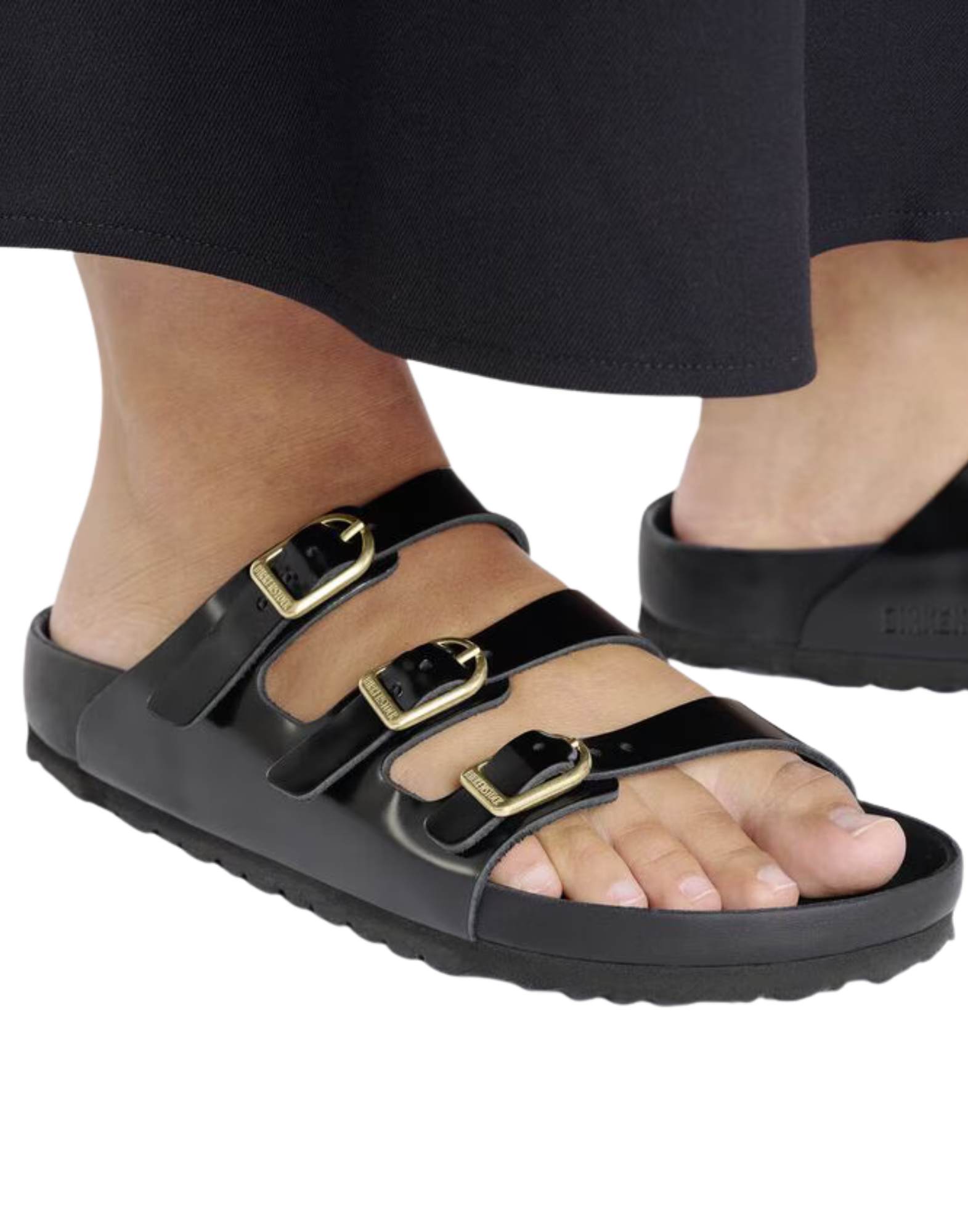Florida Exquisit D-Buckle Patent Sandals