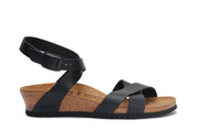 Women's Lola Wedge Ankle Strap In Black