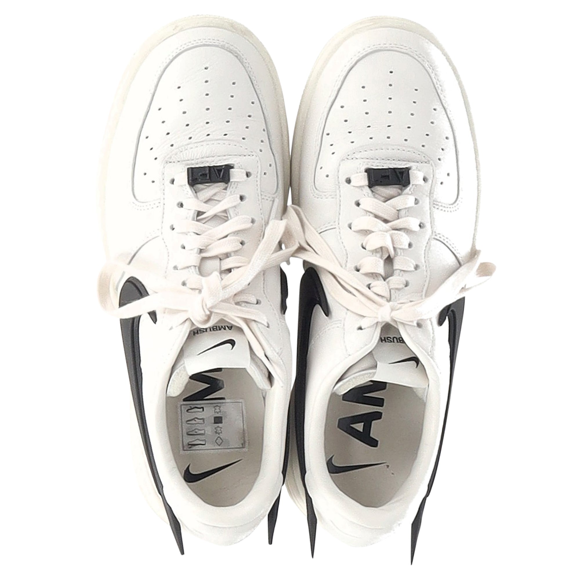 Nike Air Force 1 x AMBUSH Phantom Sneakers in White Leather