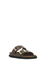 Brown Arizona Droplet Buckle Slippers