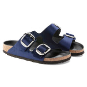 Unisex Arizona Big Buckle Velvet Sandal (Narrow) in Midnight