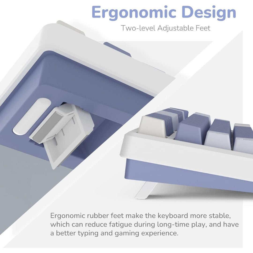 Royal Kludge RK-M75 Ocean Blue Tri Mode Mechanical Keyboard - Brown Switch