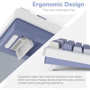 Royal Kludge RK-M75 Ocean Blue Tri Mode Mechanical Keyboard - Brown Switch
