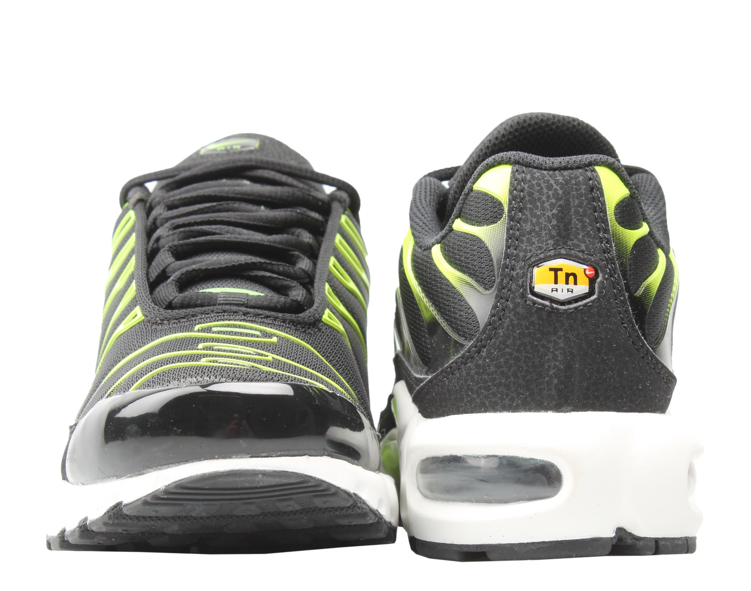 Men's Nike Air Max Plus Black/Volt-White-Platnium Tint Running Shoes 852630-037