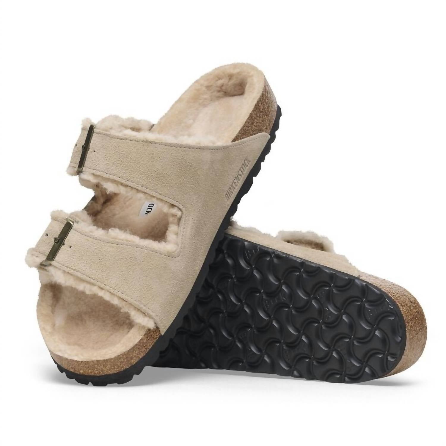 Women's Arizona Shearling Sandals In Taupe