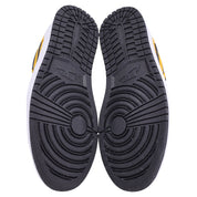 Air Jordan Men's 1 Low University Gold in Yellow and Black Leather
