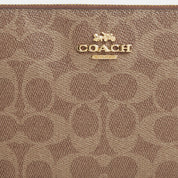 Coach Outlet Large Corner Zip Wristlet In Signature Canvas
