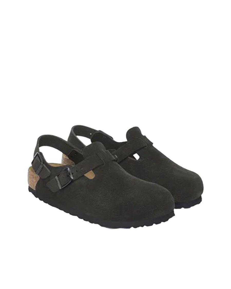 Classic Black Tokio Clogs With Adjustable Strap