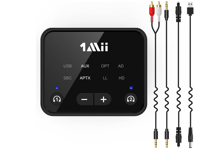1Mii B06T6 Bluetooth 5.3 Transmitter to 2 Wireless Headphones