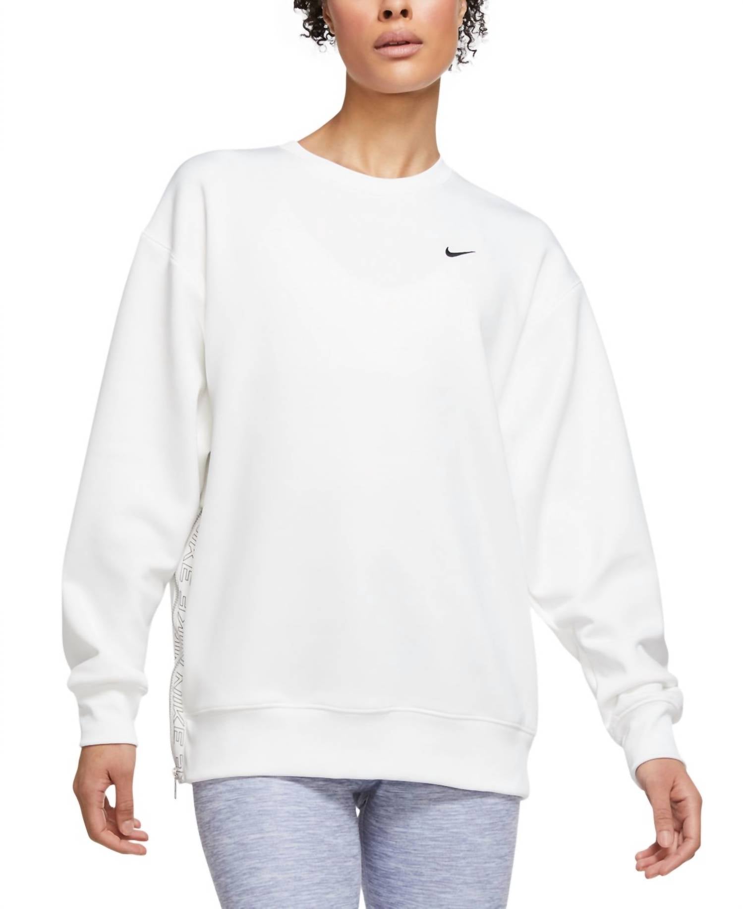 Women's Therma-Fit Fleece Training Top In White/black