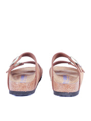 Mink Arizona Nubuck Leather Slide Sandal