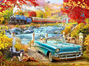 1000pc A Road Less Travelled: Steam Train in Fall