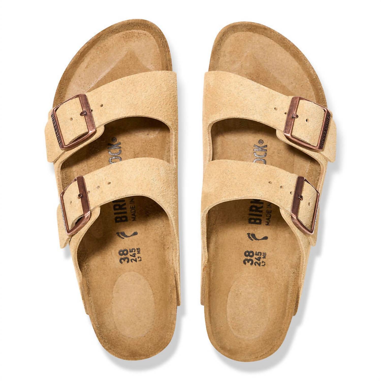Women's Arizona Suede Sandals In Latte Cream