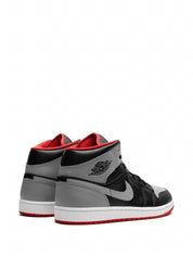 Men's Air Jordan 1 Mid Bred Shadow Sneakers In Blackl/charcoal