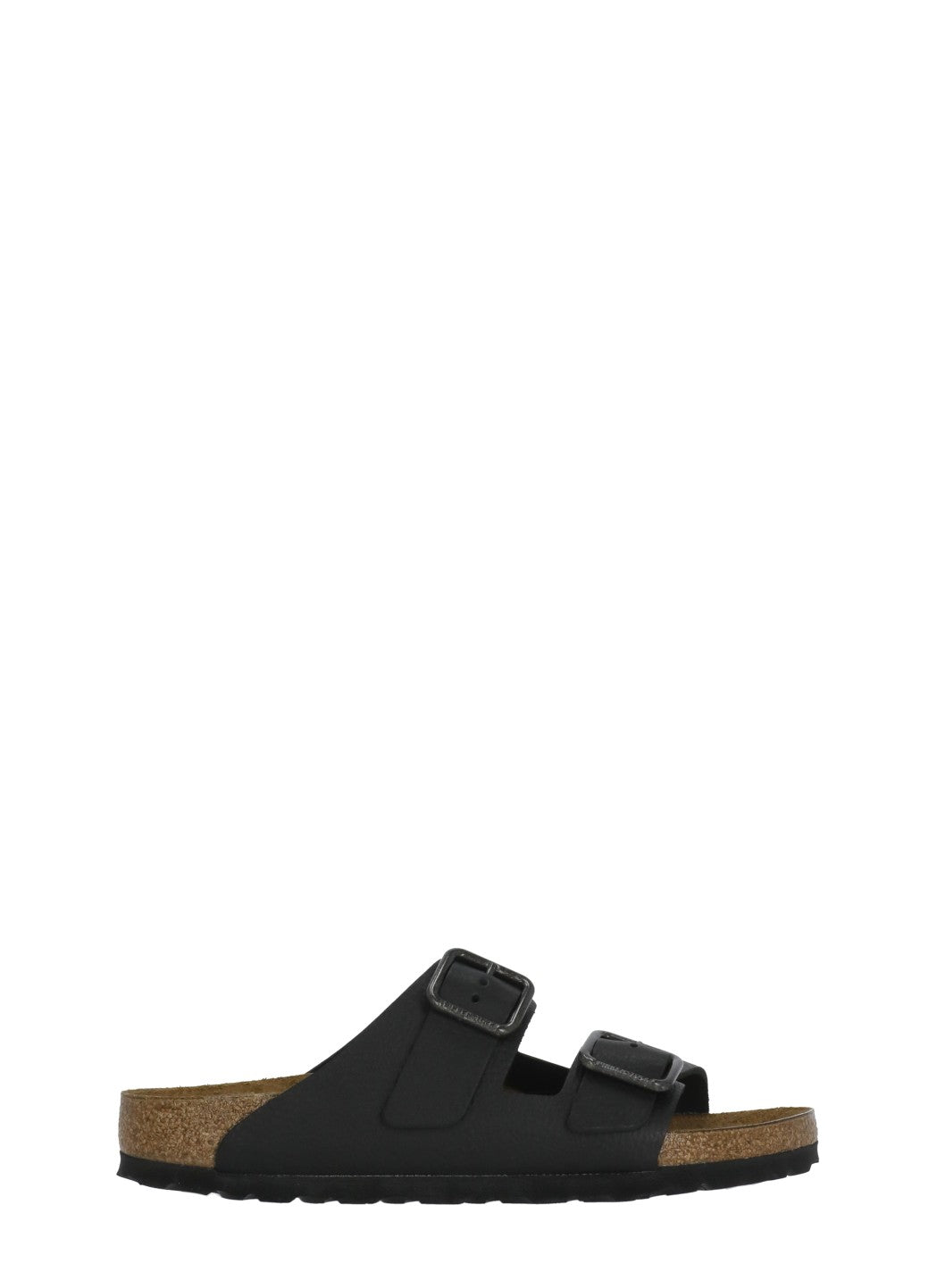 Black Arizona Buckle Leather Sandals