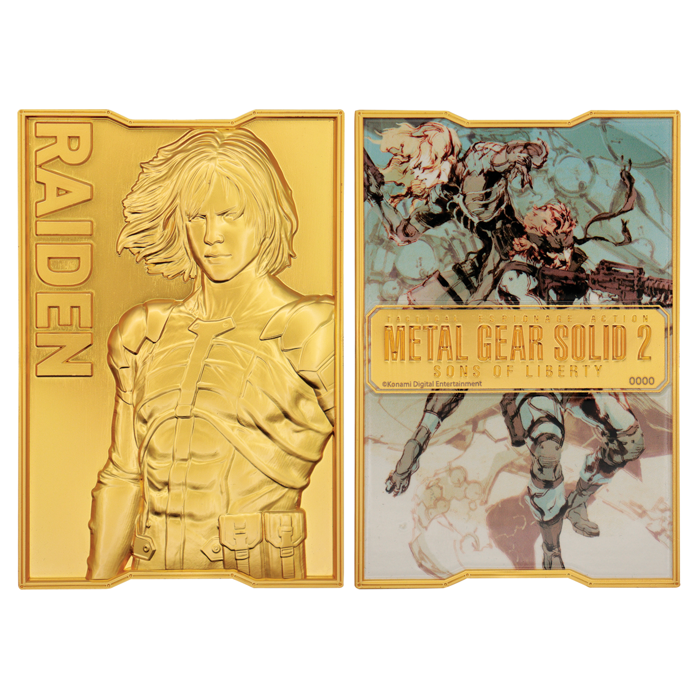 Fanattik Limited Edition Metal Gear Solid 2 24k Gold Plated Raiden Ingot