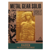 Fanattik Limited Edition Metal Gear Solid 2 24k Gold Plated Raiden Ingot