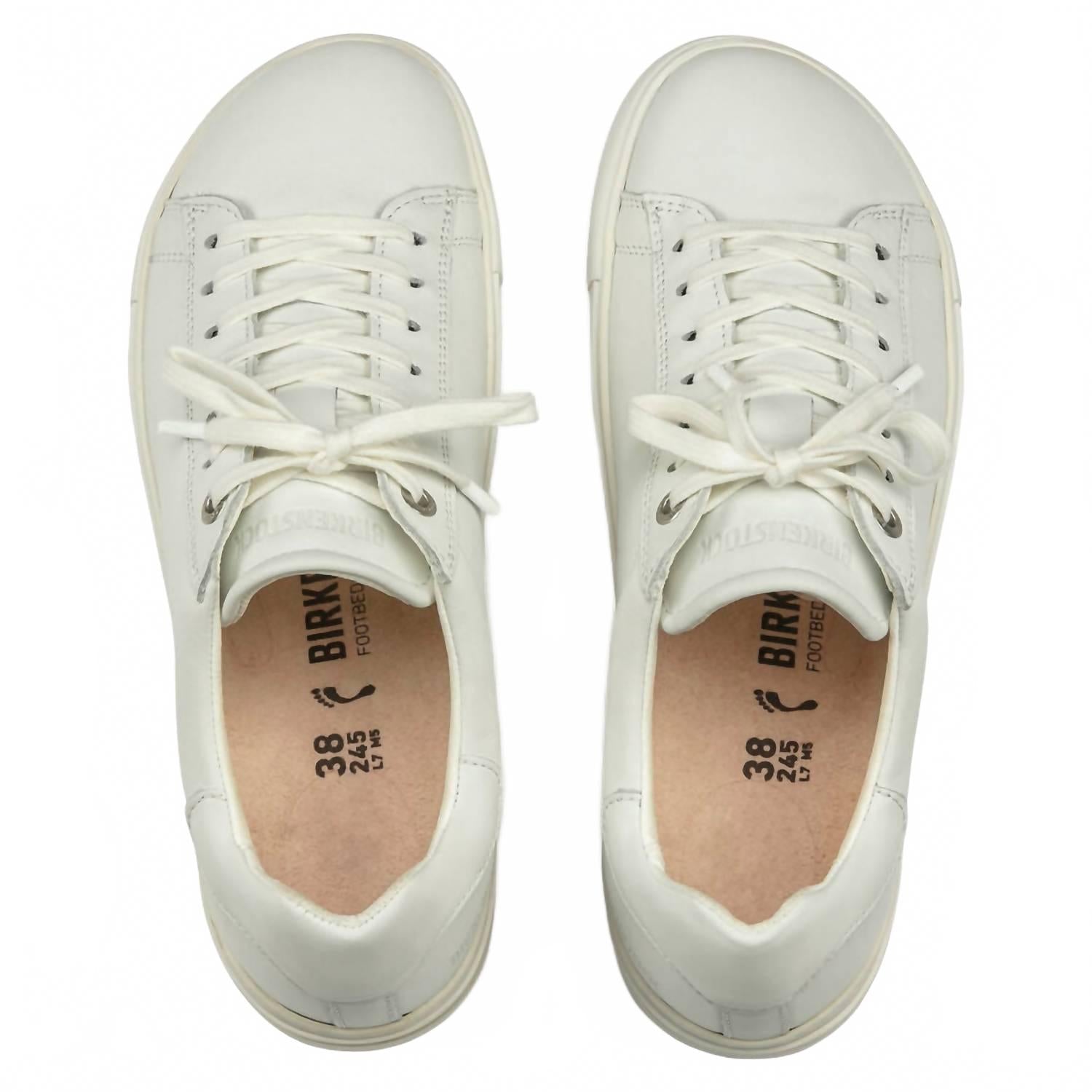 Women's Bend Leather Sneaker In White