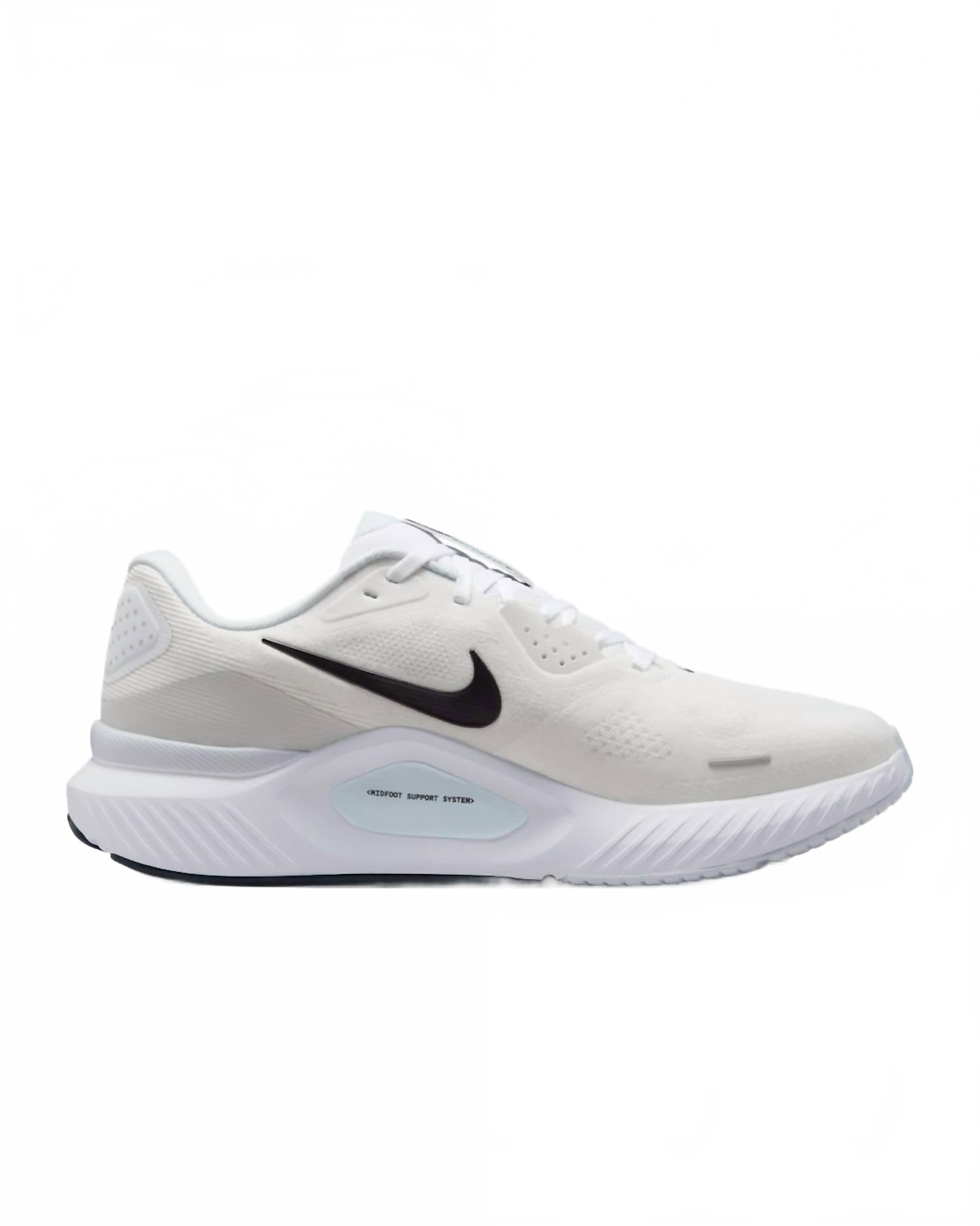 Men's Structure 26 Road Running Shoes In White Pure Platinum Barely Volt Black
