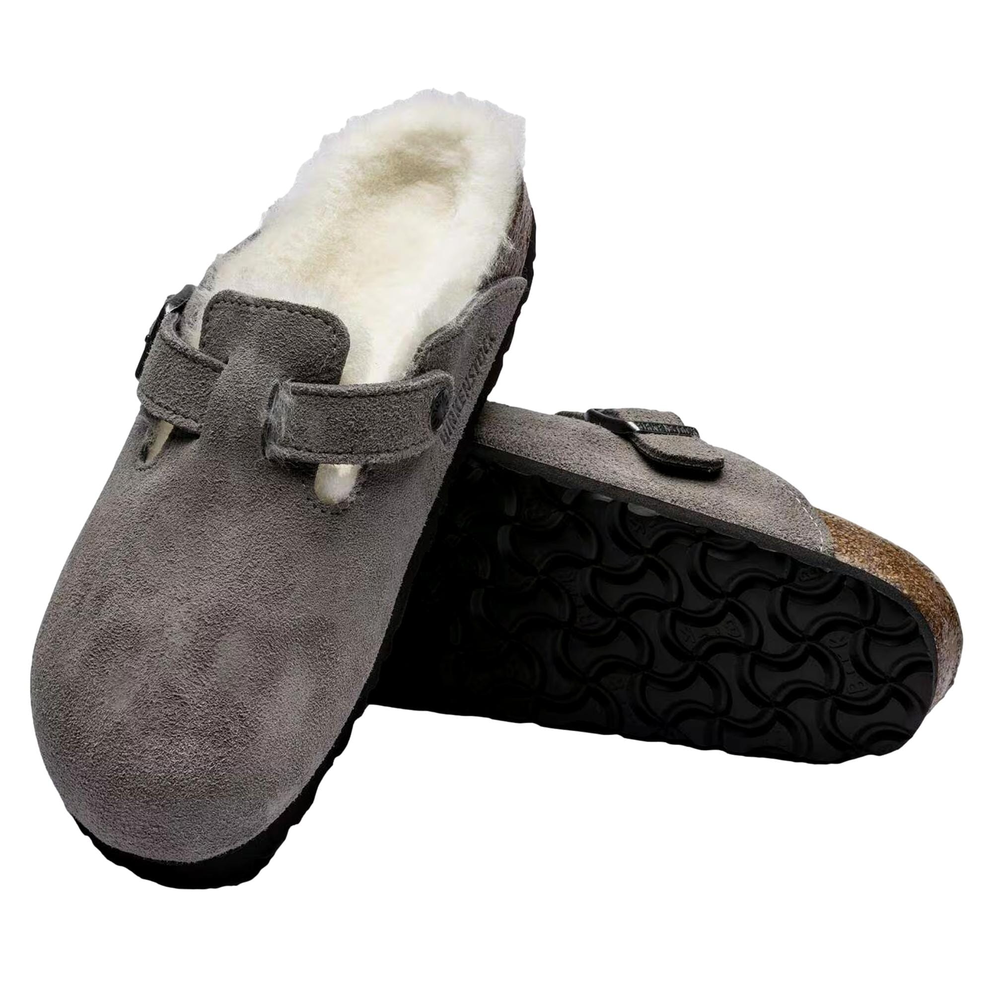 Women's Birkenstock Boston VL / Shearling Stone Coin 1017651