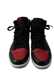 Nike Air Jordan Mens Leather Two-Toned Retro Lace Up High Top Sneakers Red