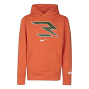 Kids Nike 3BRAND Icons Hoodie Orange Graphic Print Fleece Pullover RED525