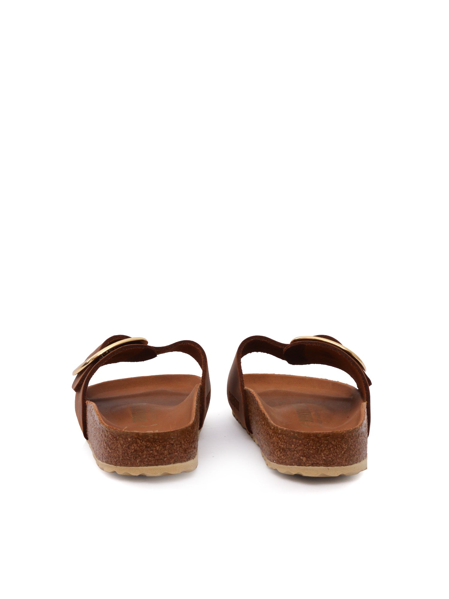 Cognac Madrid Oiled Leather Slide Sandal