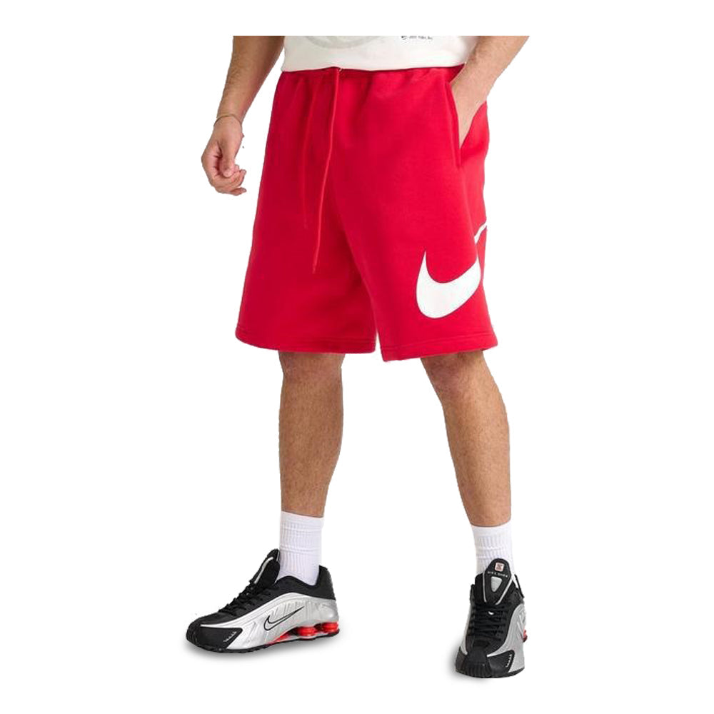 Men's Nike Club Fleece Swoosh - University Red & White