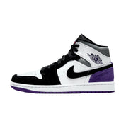 Nike Air Jordan 1 Mid SE White / Court Purple-Black  852542-105 Men's