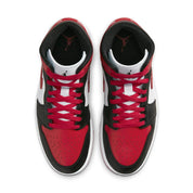 Women's Nike Air Jordan 1 Mid "Bred Toe" BQ6472-079 Red Black Lifestyle Shoes