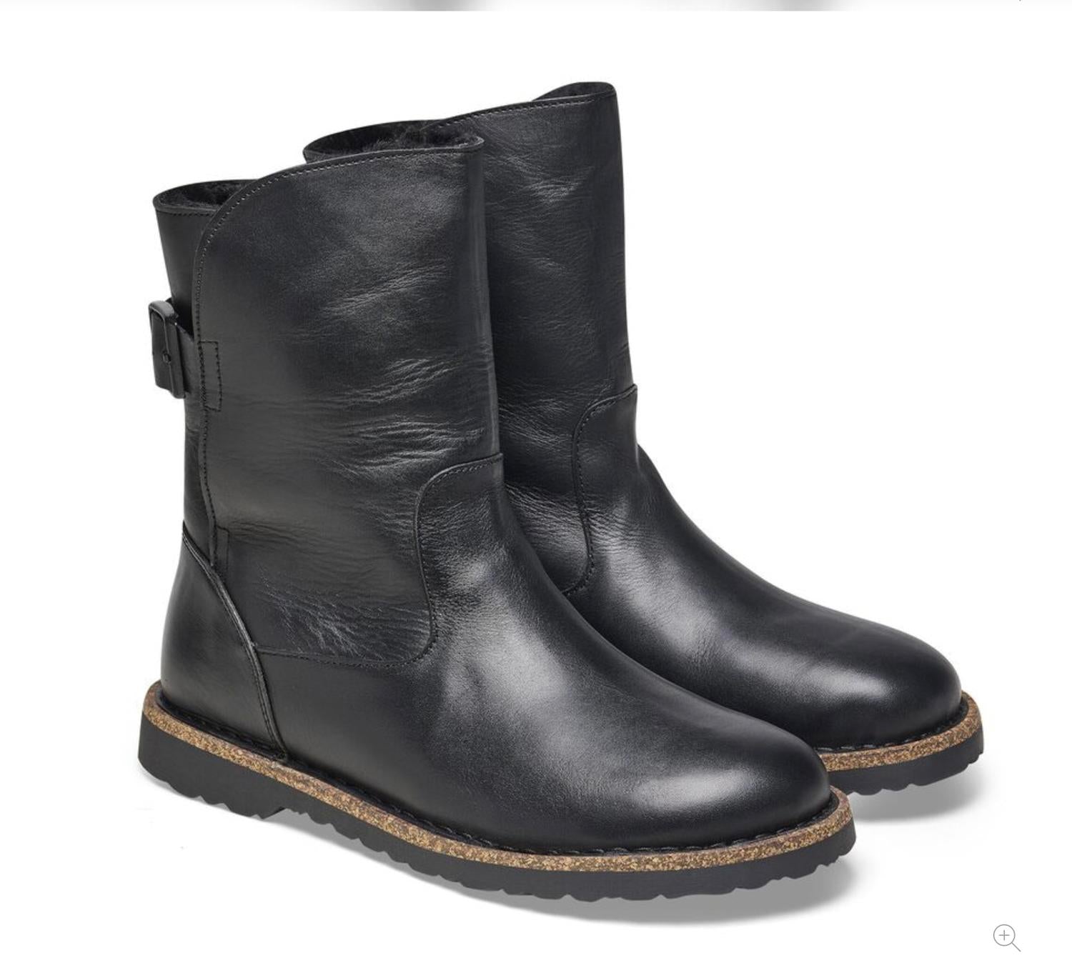 Women's Uppsala Shearling Leather Boots In Black
