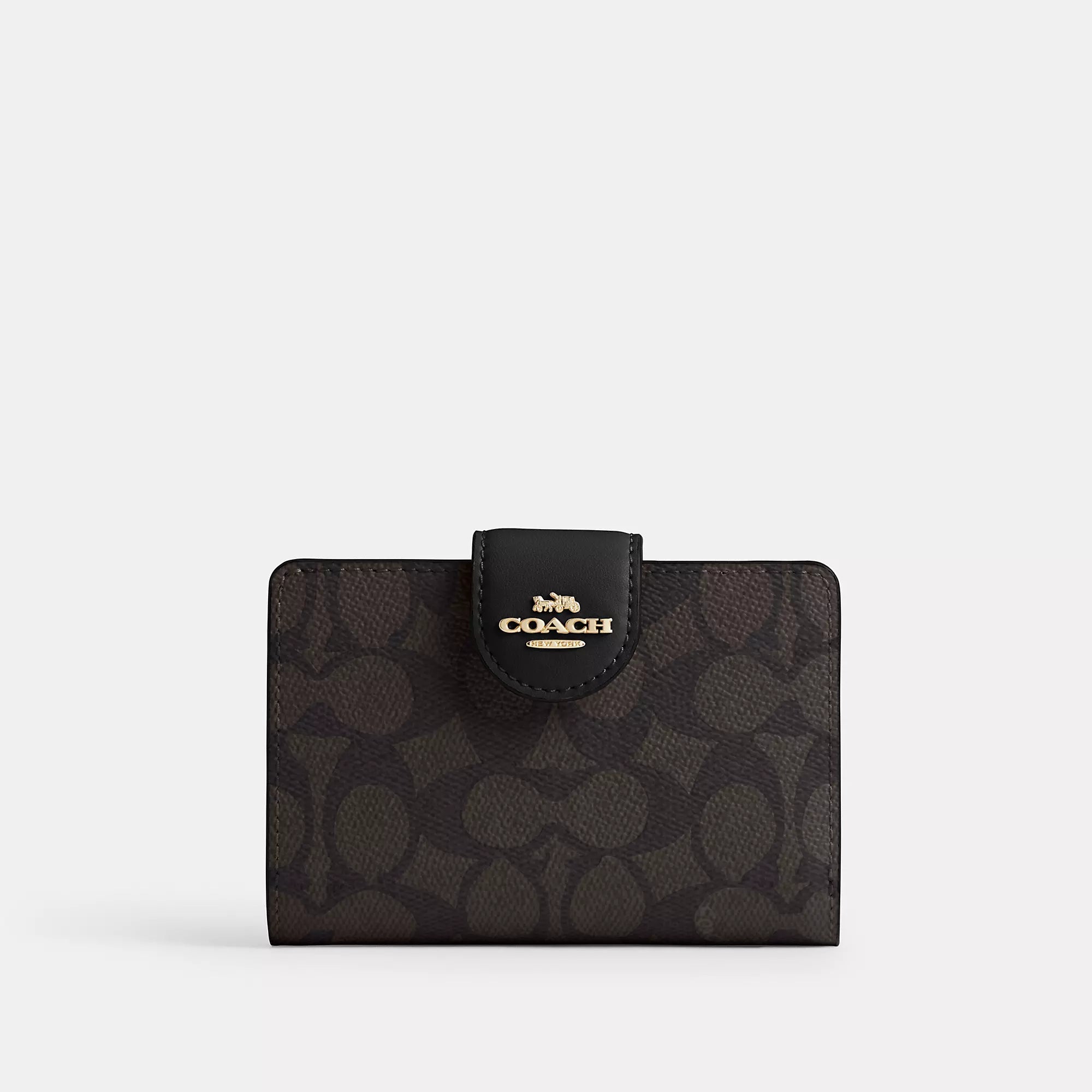 Coach Outlet Medium Corner Zip Wallet In Signature Canvas