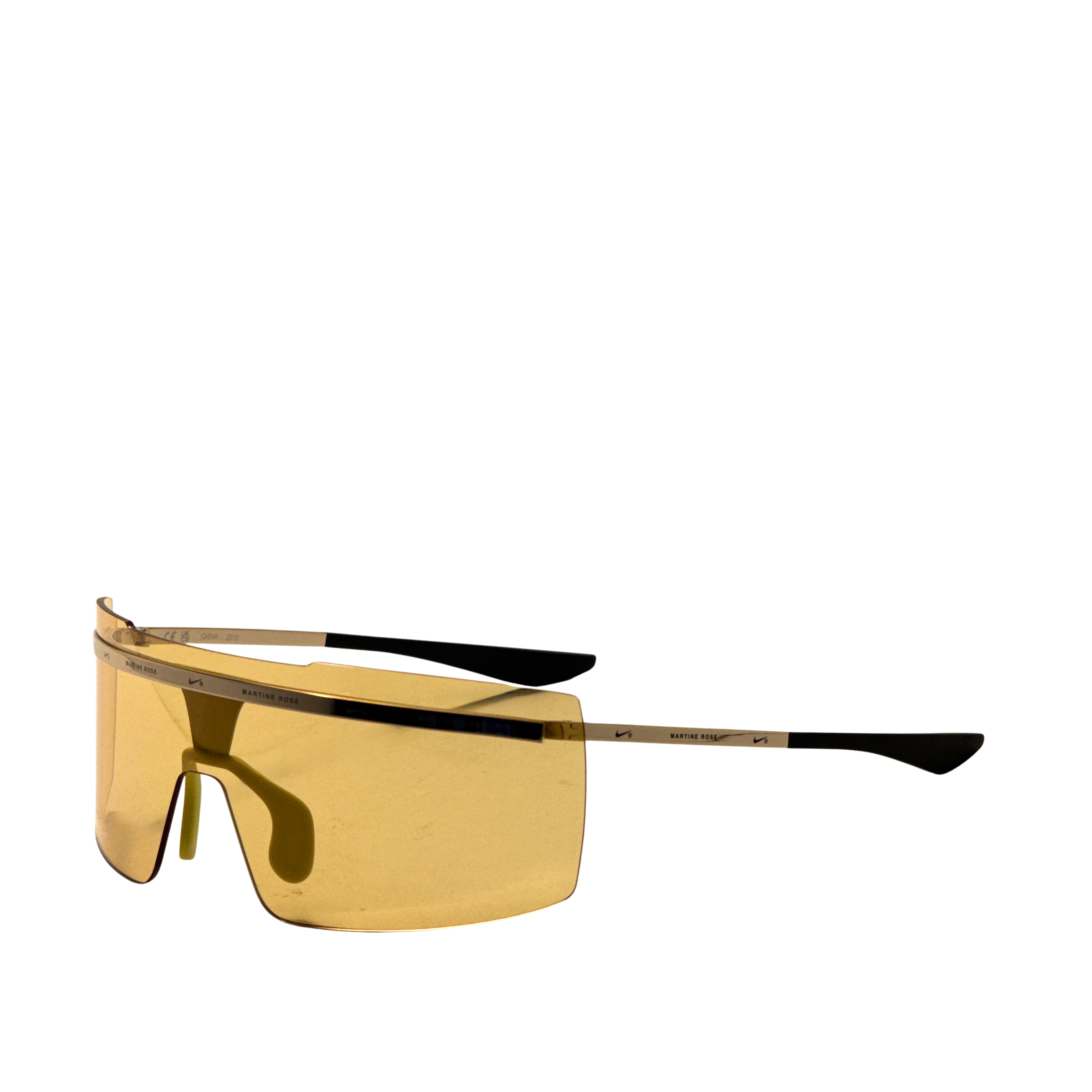 Nike Men's Echo Shield 67mm Gold Sunglasses FB4480-750-67