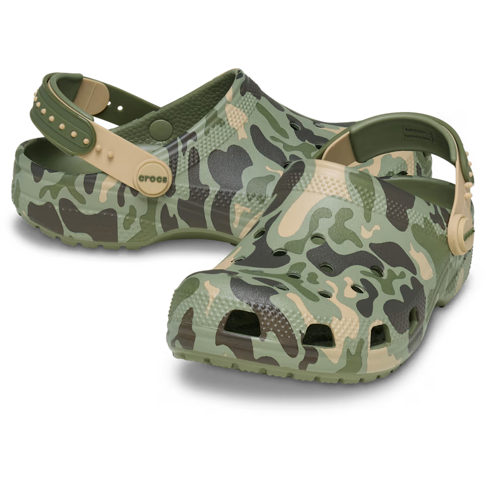 Crocs Classic Snap Backstrap Camo Kid's Clog