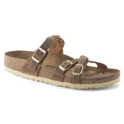 Women's Franca Braided Natural Leather Oiled Sandal In Cognac