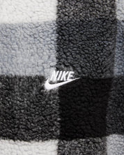 Nike Club Sweatshirt Mens Black White Plaid Fleece Winterized 1/2 Zip DSGL1 4