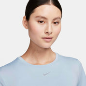 Women's Nike One Classic Top Blue Dri-FIT Crew Neck Pullover Active SRT44