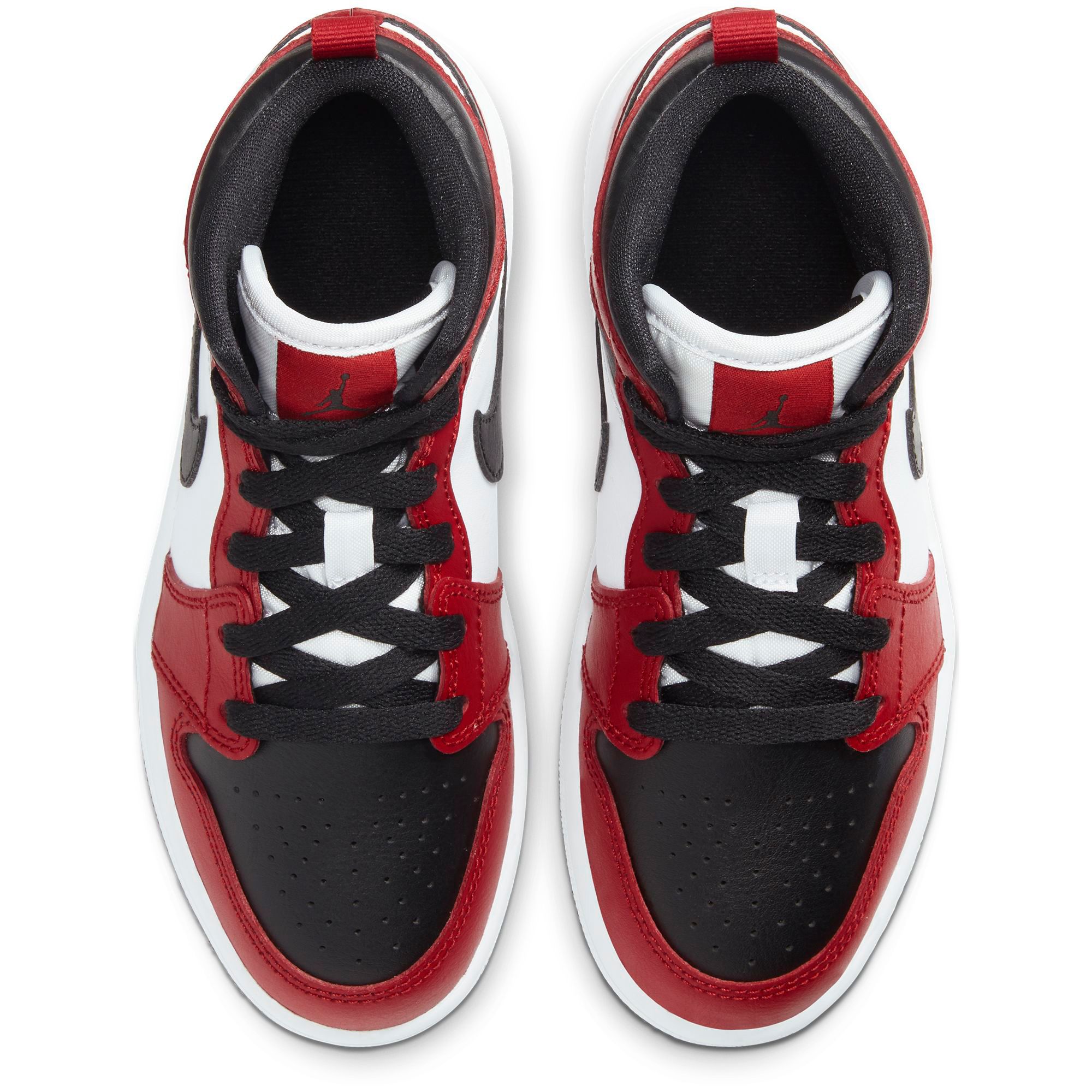 Little Kid's Air Jordan 1 Mid Black/Black-gym Red 640734-069