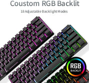 Royal Kludge RK61 RGB Mechanical Keyboard (Red Switch)