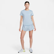 Women's Nike One Classic Top Blue Dri-FIT Crew Neck Pullover Active SRT44