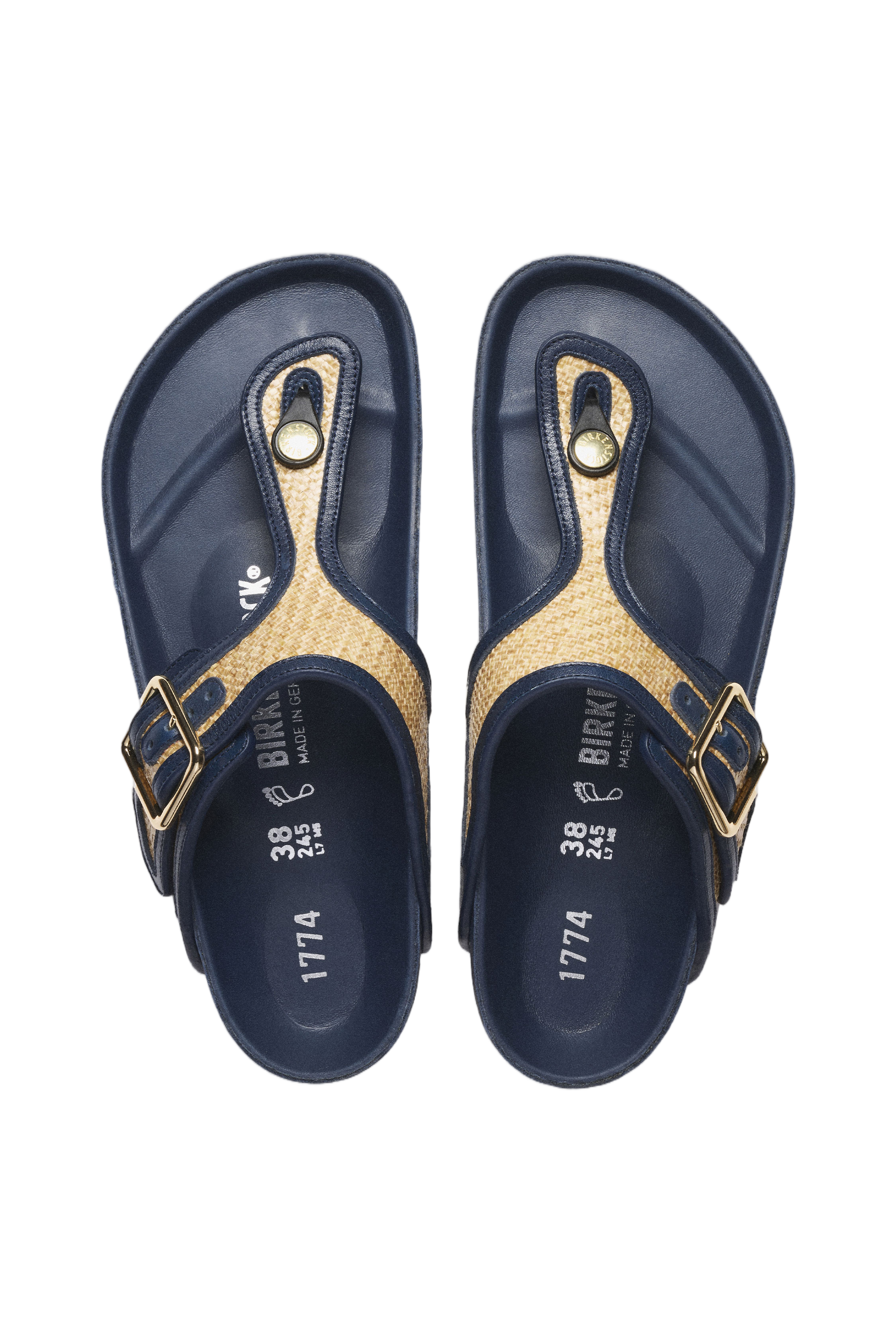 Natural Raffia Gizeh Thong Sandals
