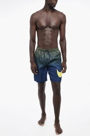 Boxer Swim Trunks GRID SWOOSH with Maxi Printed Logo