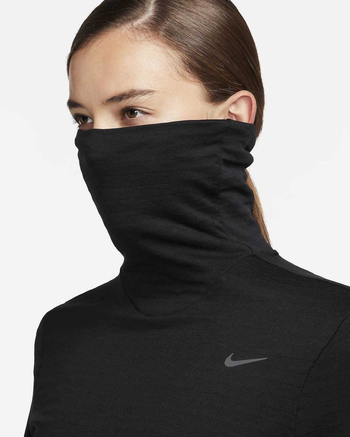 Therma-Fit Swift Turtleneck Running Top In Black
