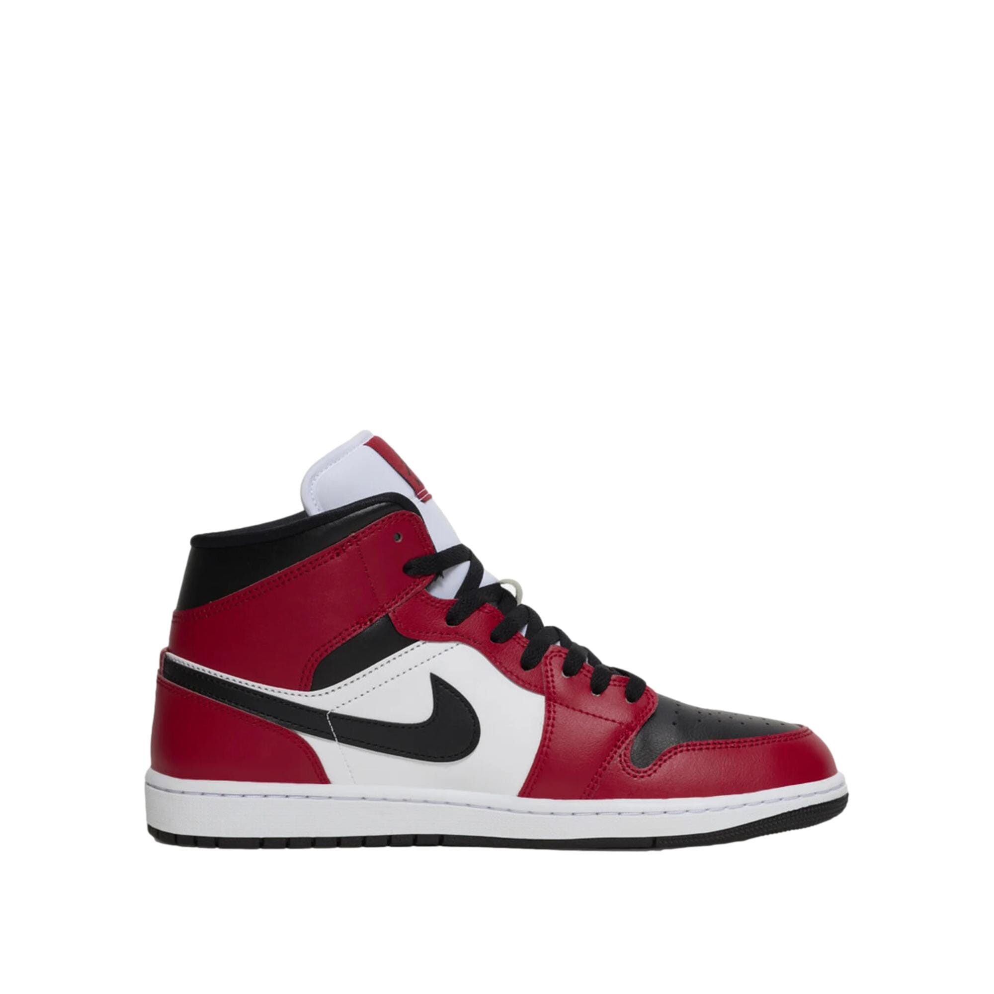 Nike Air Jordan 1 Mid Black / Black - Gym Red  554724-069 Men's