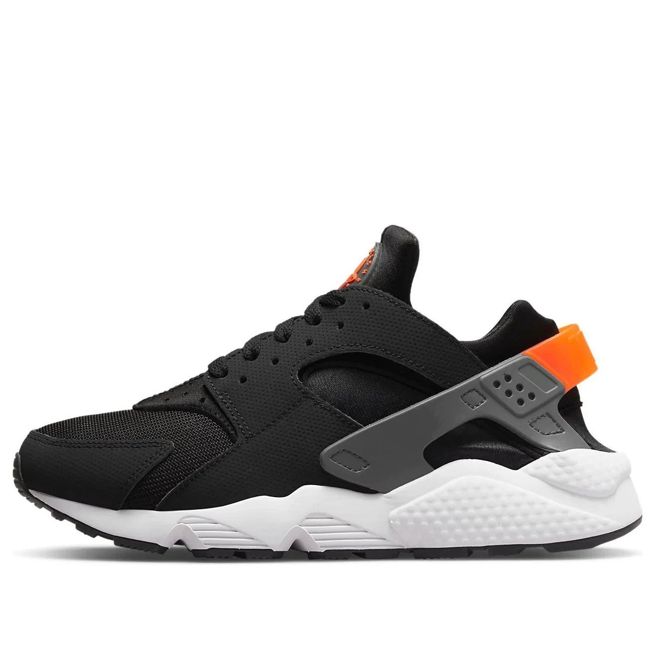 Men's Nike Air Huarache DX2659-001 Sneakers Black Orange Athletic Running Shoes