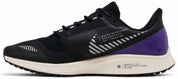 Women's Air Zoom Pegasus 36 Shield Shoes In Black/silver/desert Sand/voltage Purple