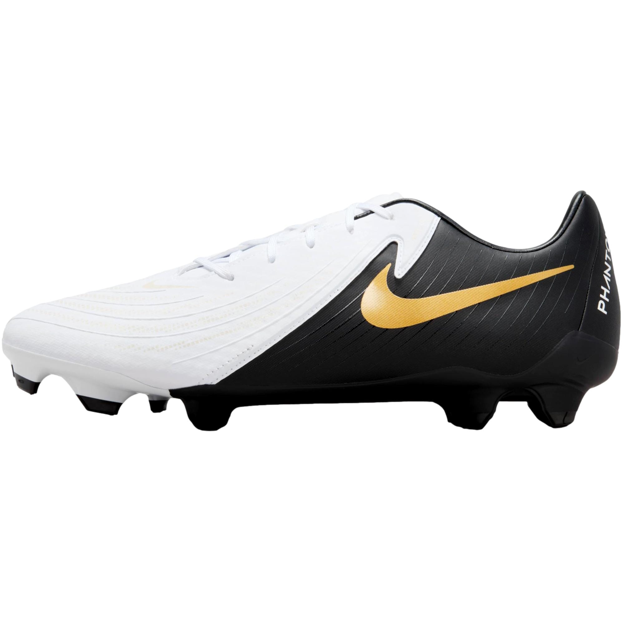 Men's Nike Phantom GX II Academy FG/MG White / Black / Metalic Gold Coin FD6723-100